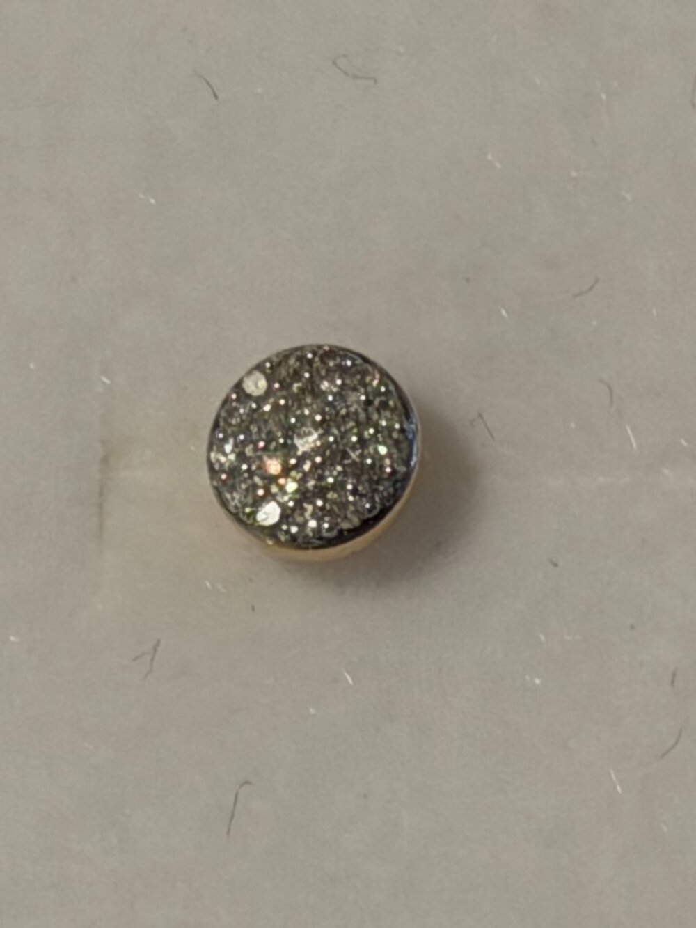 Mejuri Pavé Diamond Round Stud Single Earring